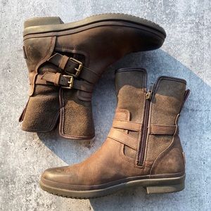 UGG Moto Style Winter Boots // wool and leather